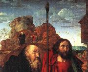 GOES, Hugo van der Sts. Anthony and Thomas with Tommaso Portinari oil painting artist